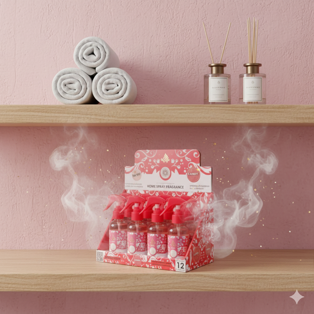 🍬 Désodorisant d’intérieur gourmand en spray