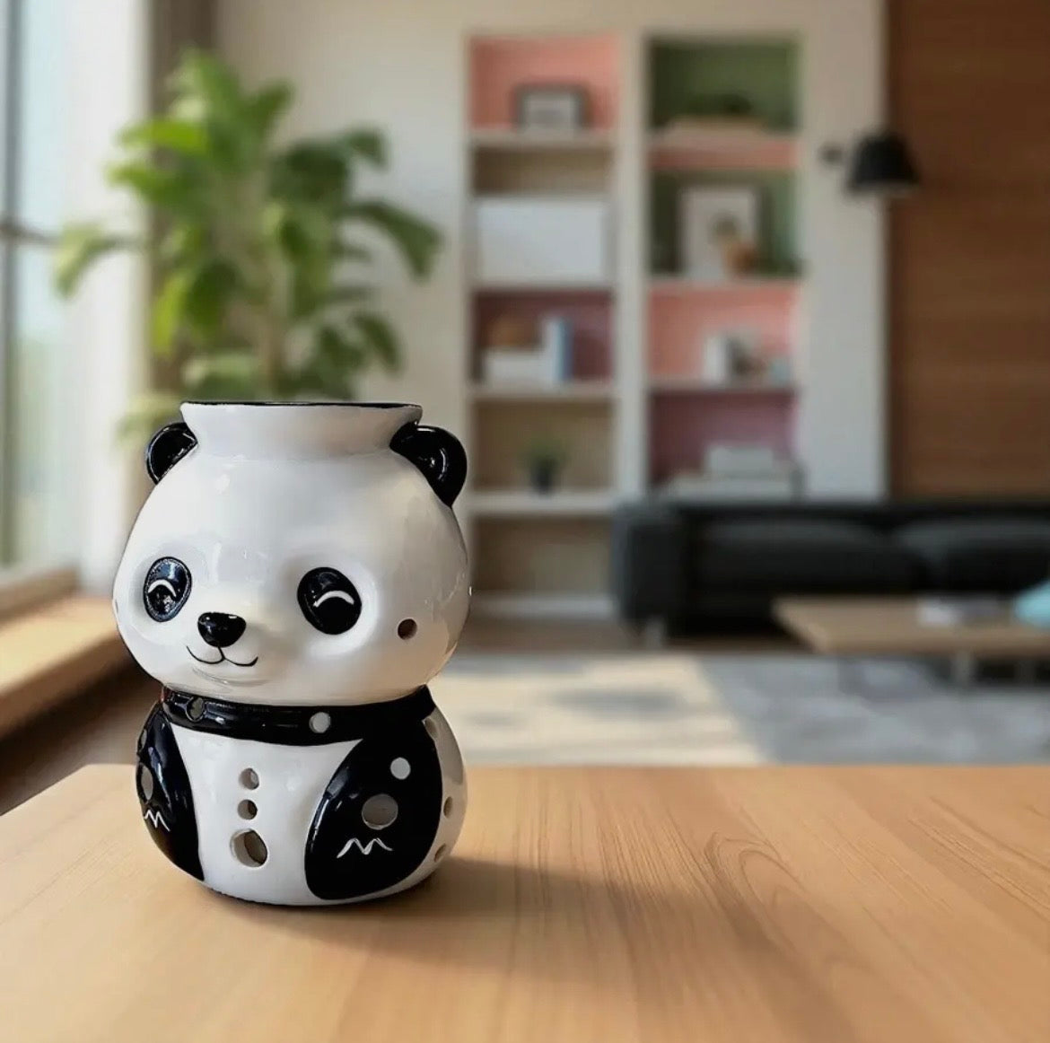 Brûle-Parfum Panda en Céramique – Pour Huiles & Cires 🐼🕯️