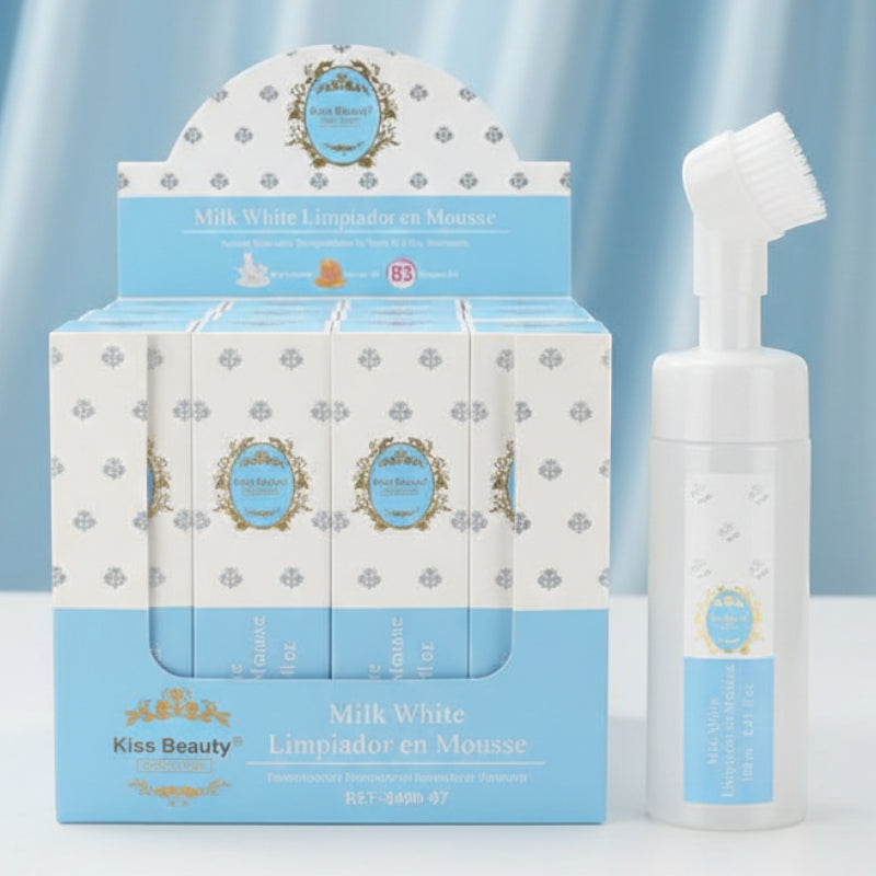 🫧 Nettoyant Mousse Milk White – 160 ml – KISS BEAUTY SKIN CLINIC 💙