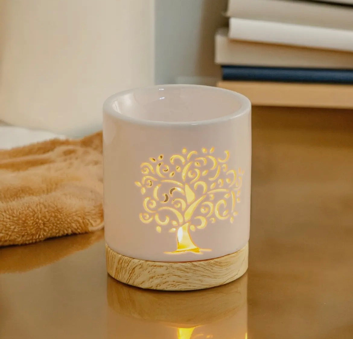 Brûle-Parfum Arbre de Vie & Fondants – Céramique Life Tree 🌿🕯️