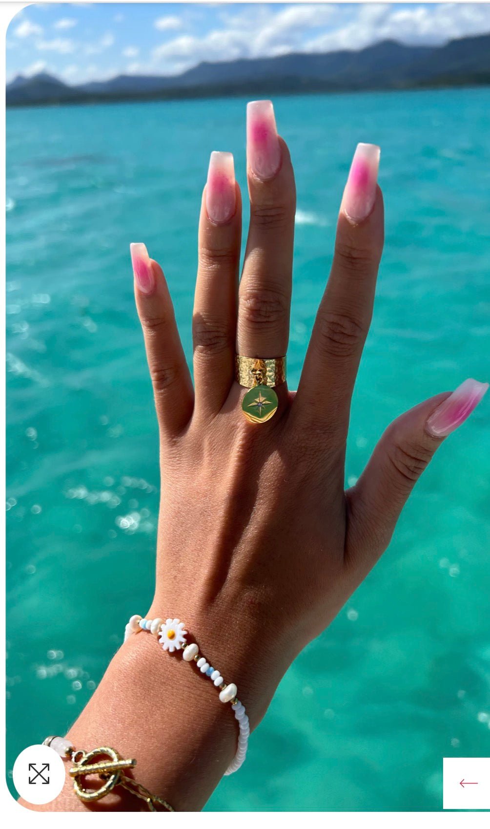 💍 Bague Starly – Étoile ajustable en acier inoxydable ✨