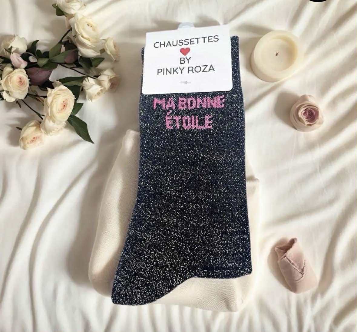 ✨ Chaussettes “Ma Bonne Étoile” – By Pinky Roza ✨
