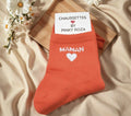 🤍 Chaussettes “MAMAN” – By Pinky Roza 🤍