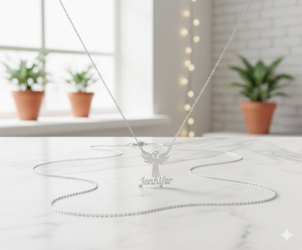 👼 Collier Ange Gardien – Pour garder son prénom près du cœur 💫