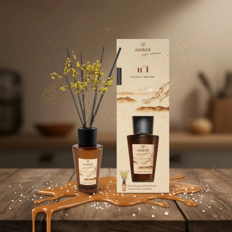 🕯️ AMBAR Salted Caramel – Le parfum d’ambiance qui fait fondre les cœurs 🍬